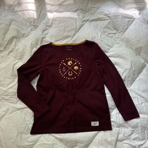 Talbots Maroon Long Sleeve Sweater 100% Cotton